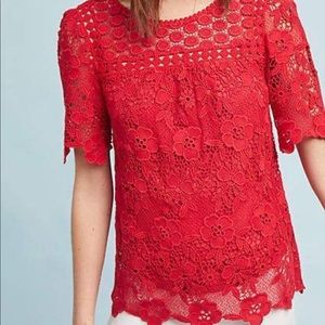 NWOT Anthropologie Candace Lace Top